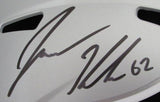 Jason Kelce Signed/Auto Full Size Blaze Replica Helmet Eagles PSA/DNA 189947
