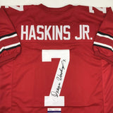 Autographed/Signed Dwayne Haskins Jr. Ohio State Red College Jersey JSA COA