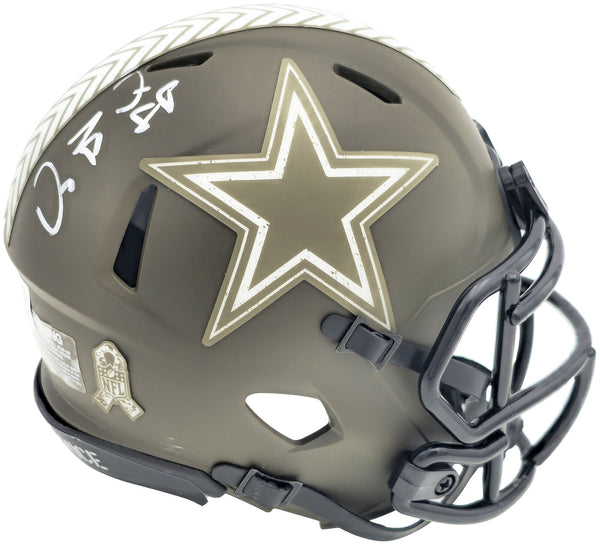 DEZ BRYANT AUTOGRAPHED COWBOYS SALUTE TO SERVICE MINI HELMET BECKETT 230223