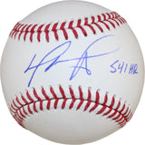 David Ortiz Autographed Boston Red Sox OML Baseball 541 HR Beckett Witness 50923
