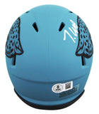 Jaguars Travis Hunter Signed Rave Speed Mini Helmet W/ Case BAS Witnessed