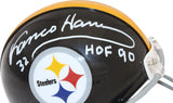 Franco Harris Signed Pittsburgh Steelers VSR4 63-76 Mini Helmet HOF BAS 39667