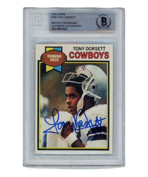 Tony Dorsett Autographed/Signed 1979 Topps #160 Beckett 39437