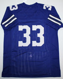 Tony Dorsett Autographed Blue Pro Style Jersey w/ 5 Inscriptions- JSA W Auth