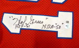 76ers Hal Greer Autographed Red Jersey HOF 81 NBA "50" Beckett QR #BS30062
