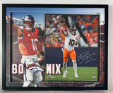 Bo Nix Autographed 16x20 Broncos Photo in 3D Shadowbox (31.5"W x 35.5"H) BAS COA