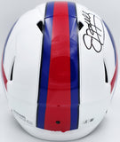 JIM KELLY AUTOGRAPHED BILLS 2011-20 THROWBACK WHITE FULL SIZE HELMET BECKETT