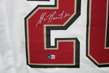 Garrison Hearst Autographed/Signed Pro Style White XL Jersey Beckett 35513