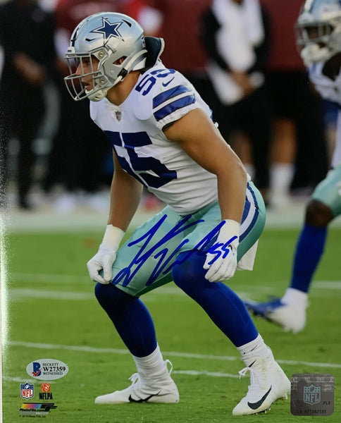 Cowboys LEIGHTON VANDER ESCH Signed 8X10 Photo #8 AUTO -2018 1st Round - BAS