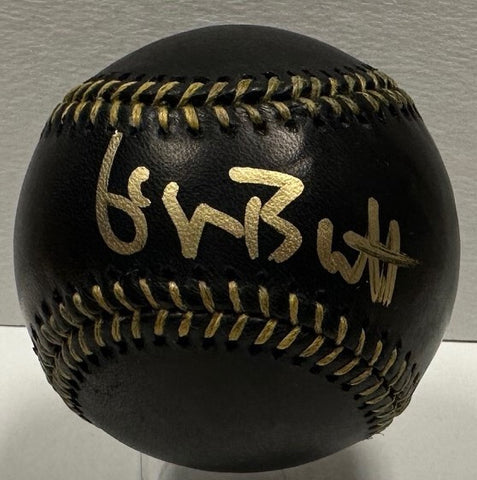 Royals 99 HOF'er GEORGE BRETT Signed Official MLB BLACK Baseball AUTO - JSA