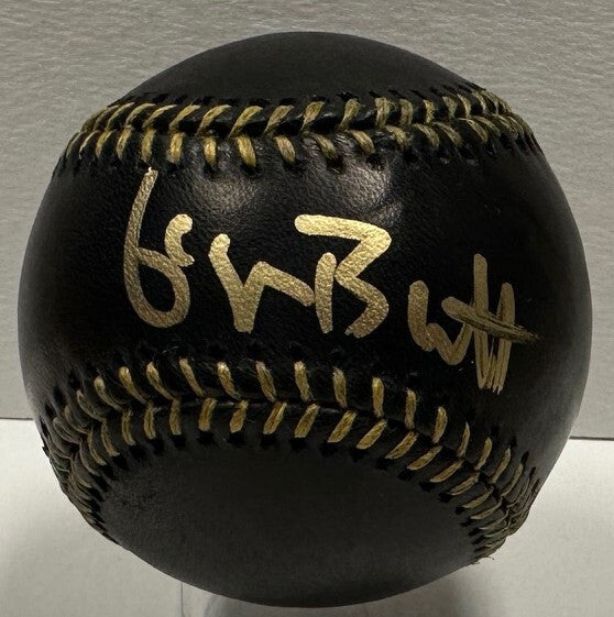Royals 99 HOF'er GEORGE BRETT Signed Official MLB BLACK Baseball AUTO - JSA