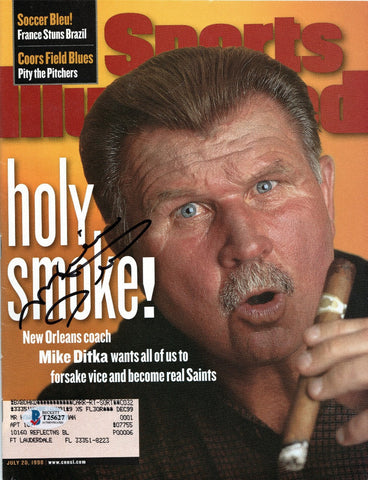 Mike Ditka Autographed New Orleans Saints Sports Illustrated 7/20/98 Beckett