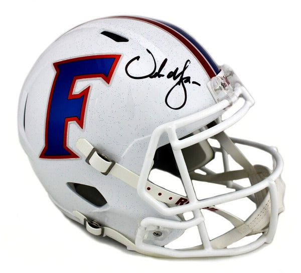 Urban Meyer Signed Florida Gators Throwback Speed Full Size White Helm – Super Sports Center