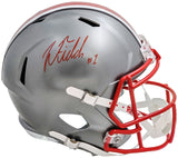 JUSTIN FIELDS AUTOGRAPHED OHIO STATE FLASH FULL SIZE HELMET BECKETT 216685