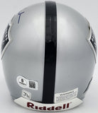 George Blanda Autographed Oakland Raiders Silver Mini Helmet Beckett QR #BS30078