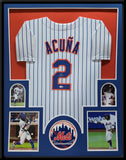 FRAMED NEW YORK METS LUISANGEL ACUNA AUTOGRAPHED SIGNED JERSEY JSA COA
