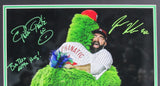 Jason Kelce/Phillies Phanatic Dual-Signed/Insc 16x20 Photo Framed PSA/DNA 211025