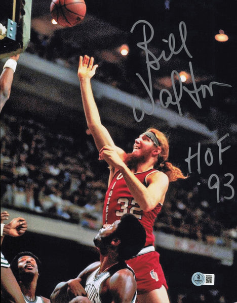 Bill Walton Autographed 11x14 Photo Trail Blazers "HOF 93" Beckett QR #SB30690