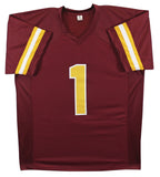 Jahan Dotson Authentic Signed Maroon Pro Style Jersey w/ Yellow #'s JSA