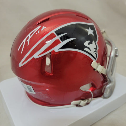 JA'LYNN POLK SIGNED NEW ENGLAND PATRIOTS FLASH SPEED MINI HELMET BECKETT