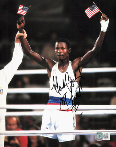 Mark Breland Autographed Signed 8x10 Photo "84 Gold" Beckett BAS QR #BH29206