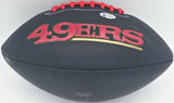 Joe Montana Autographed 49ers Black Logo Football Beckett Witness #WA82205