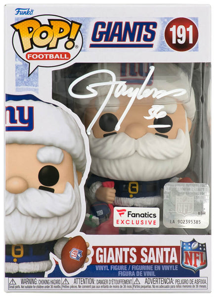 Lawrence Taylor Signed New York Giants SANTA Funko Pop Doll #191 -(SCHWARTZ COA)