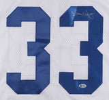 Tony Dorsett Signed Dallas Cowboys Jersey (Beckett COA) 4xPro Bowl Running Back