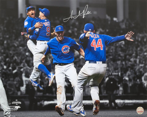Addison Russell Signed Cubs 2016 WS Infielders Spotlight 16x20 Photo - (SS COA)