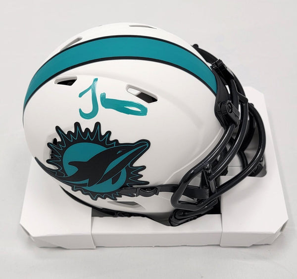 Tyreek Hill Autographed Dolphins Lunar Eclipse Mini Helmet Beckett Witnessed