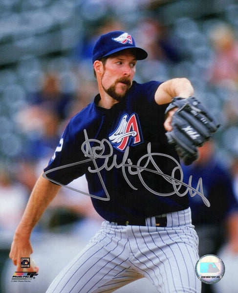 Jack McDowell Signed Anaheim Angels Pitching 8x10 Photo - (SCHWARTZ SPORTS COA)