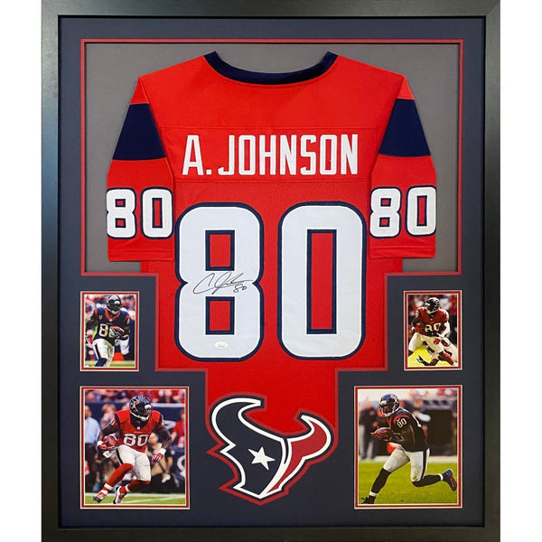 Andre Johnson Autographed Signed Framed Houston Texans Jersey JSA