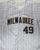 YOVANI GALLARDO Signed Custom Replica Pinstripe Jersey AUTO - JSA