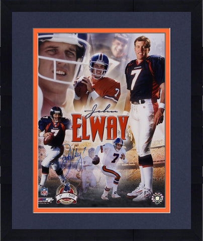 Framed John Elway Denver Broncos Autographed 11" x 14" Champions Photograph