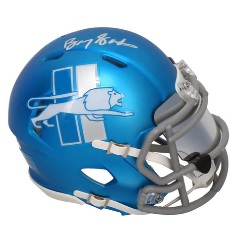 Barry Sanders Autographed Lions Alternate Speed Mini Helmet w/ Visor Beckett