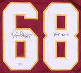 Russ Grimm Signed Washington Redskins Inscribed "HOF 2010" Jersey (Beckett COA)