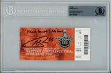 Andrew Shaw Signed Chicago Blackhawks 2015 WCF Head Butt Ticket Beckett 57192