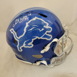 AMON RA ST BROWN SIGNED DETROIT LIONS FS FLASH SPEED AUTHENTIC HELMET BECKETT QR
