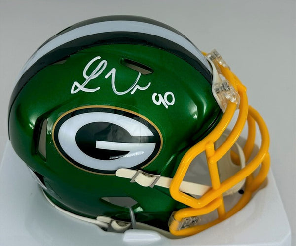 Packers LUKAS VAN NESS Signed Riddell FLASH Speed Mini Helmet AUTO - BAS