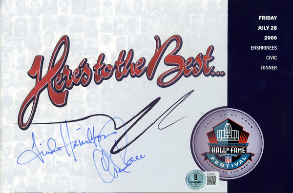 Chris Berman Linda Hamilton Signed '00 Enshrinees Dinner Program Beckett 57200