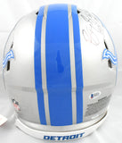 Barry Sanders Signed Detroit Lions F/S Speed Authentic Helmet 2 Ins - Beckett W
