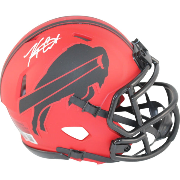 Keon Coleman Autographed Buffalo Bills Mini Helmet Rave Beckett Witness 50919