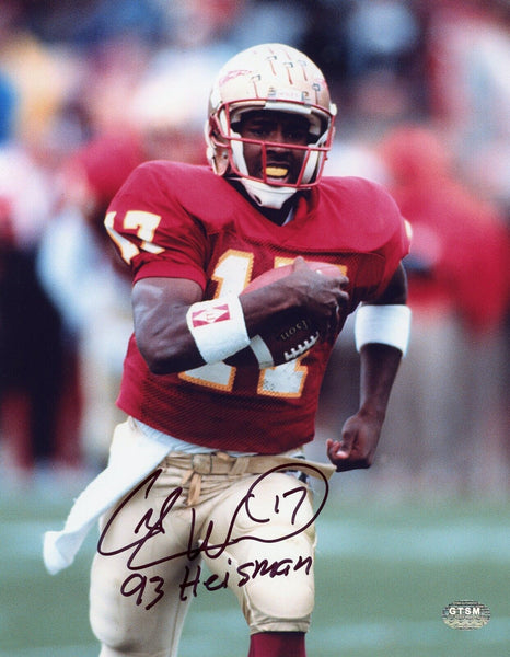 CHARLIE WARD AUTOGRAPHED FLORIDA STATE SEMINOLES 8x10 PHOTO W/ 93 HEISMAN