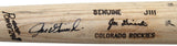 Joe Girardi Signed Colorado Rockies Game Used Broken LS Baseball Bat 57288