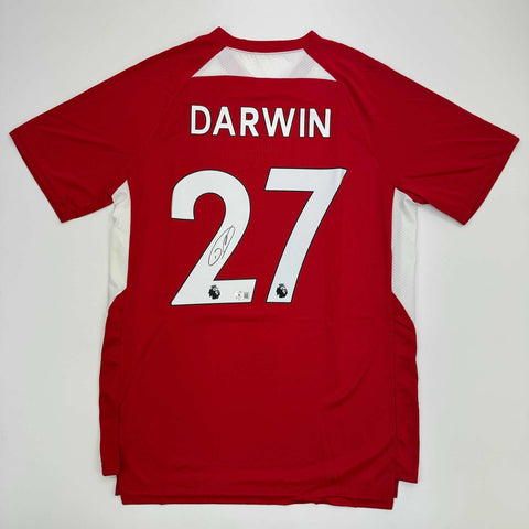 Autographed/Signed Darwin Nunez Liverpool Red Soccer Jersey Beckett BAS COA #2