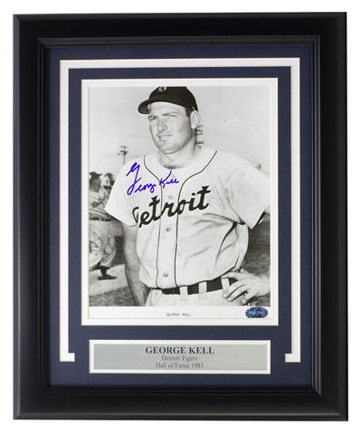 George Kell Signed Framed Detroit Tigers 8x10 Baseball Photo PSA/DNA