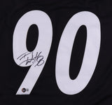 TJ WATT SIGNED AUTOGRAPHED CUSTOM PRO STYLE CUSTOM XL JERSEY BECKETT COA