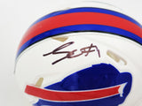 JAMES COOK AUTOGRAPHED BILLS WHITE SPEED MINI HELMET BECKETT WITNESS 236176