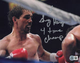 Greg Haugen Autographed Signed 8x10 Photo "4 Time Champ" Beckett BAS QR #BS30767