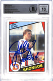 John Elway Signed 1984 Topps #63 Trading Card HOF Beckett 38772